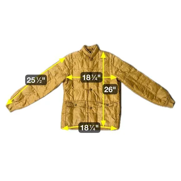 Vintage Eddie Bauer USA 1970s Honey Gold Goose Down Quilted Jacket Coat Size S - Picture 6 of 10